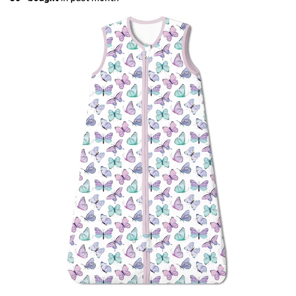 Butterfly Print Sleeveless Toddler Sleep Sack